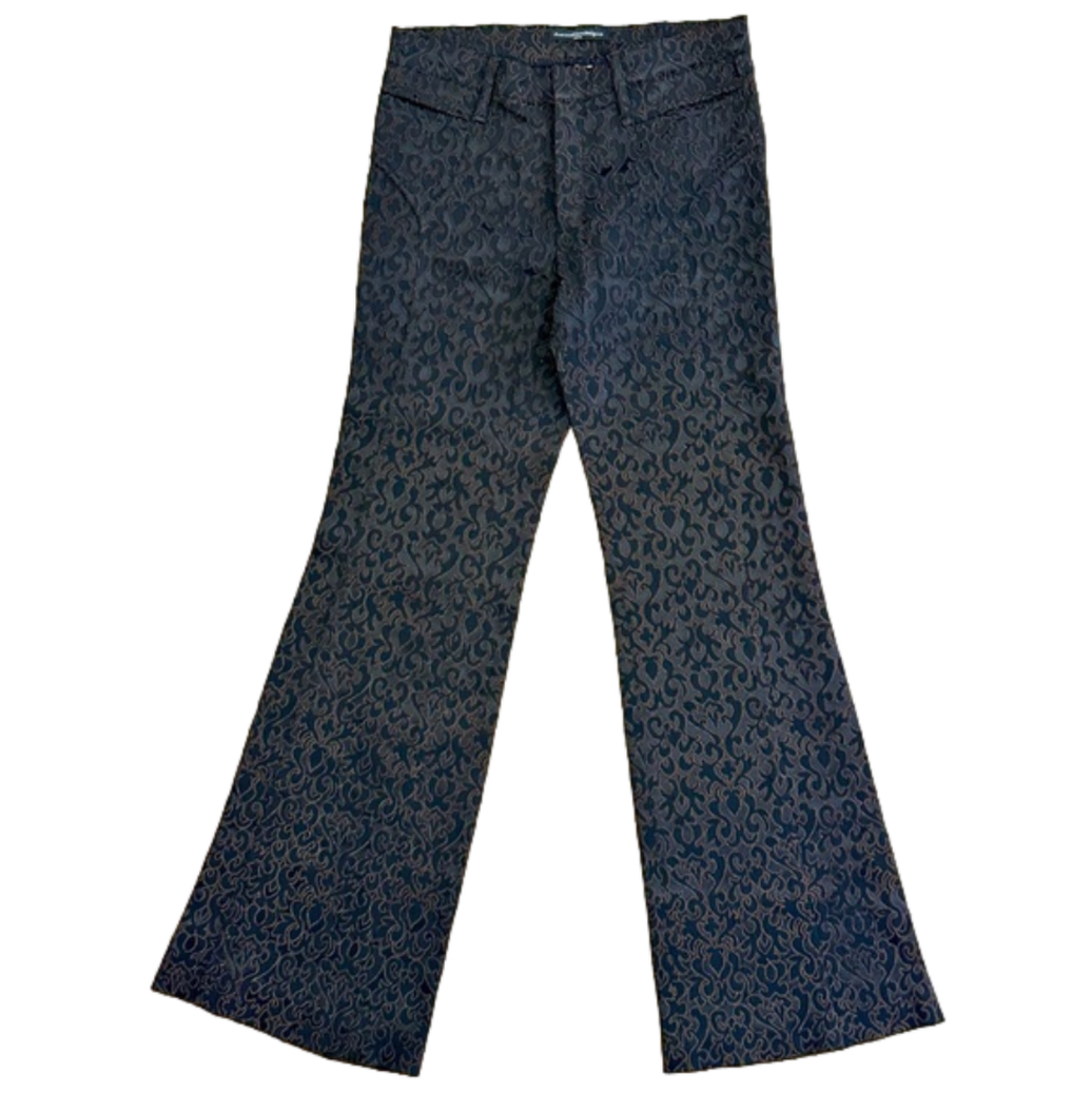 Flared black stretchy pants